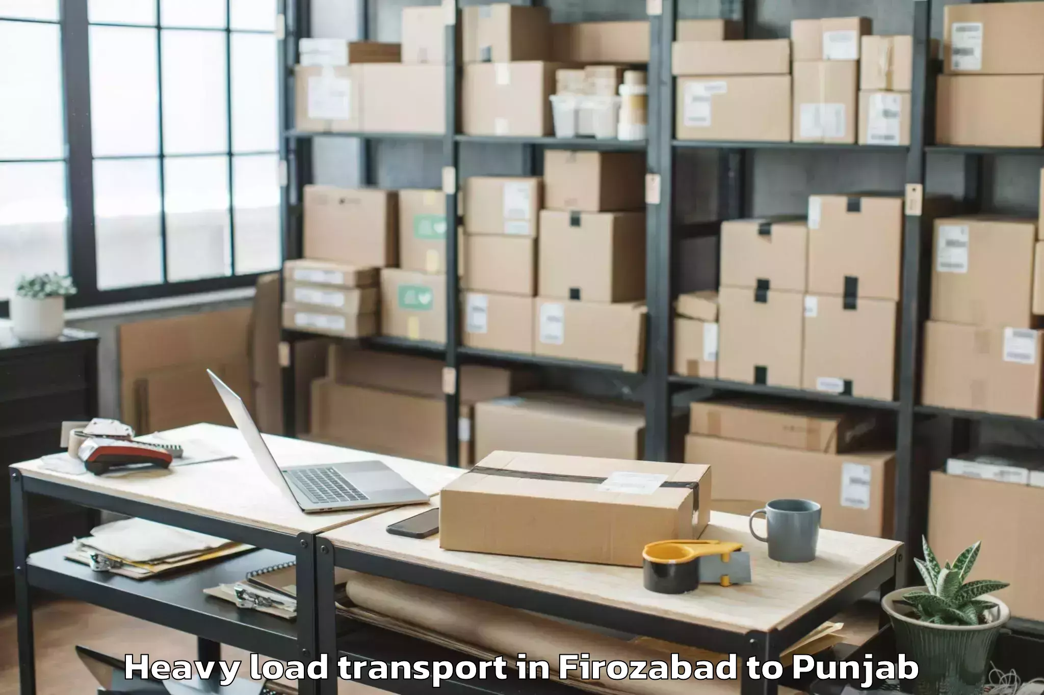 Hassle-Free Firozabad to Pathankot Heavy Load Transport